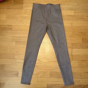 Alo Yoga Faux Leather Leggings Taupe M GUC Activewear Yoga Workout Gym Fitness